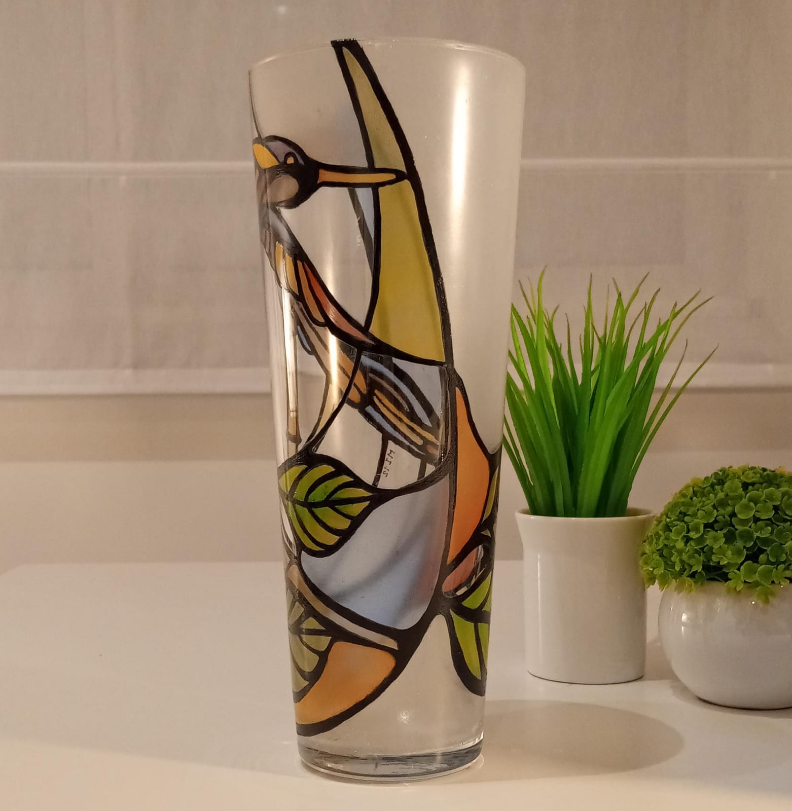 Jarrón Decorativo de Cristal Modelo: Picaflor - Imagen 2